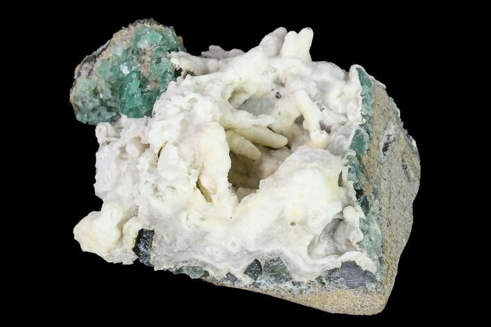 Aragonite Encrusted Fluorite Crystal Cluster - Rogerley Mine #143072